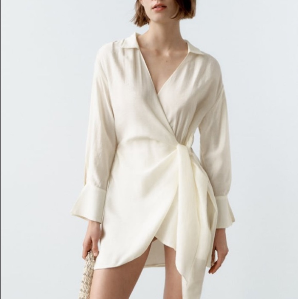ZARA tied mini dress XS